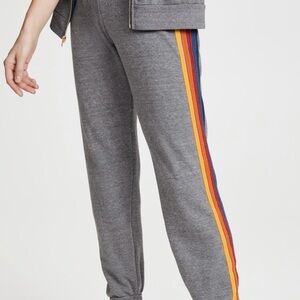 Aviator Nation Five Stripe Gray Sweatpants